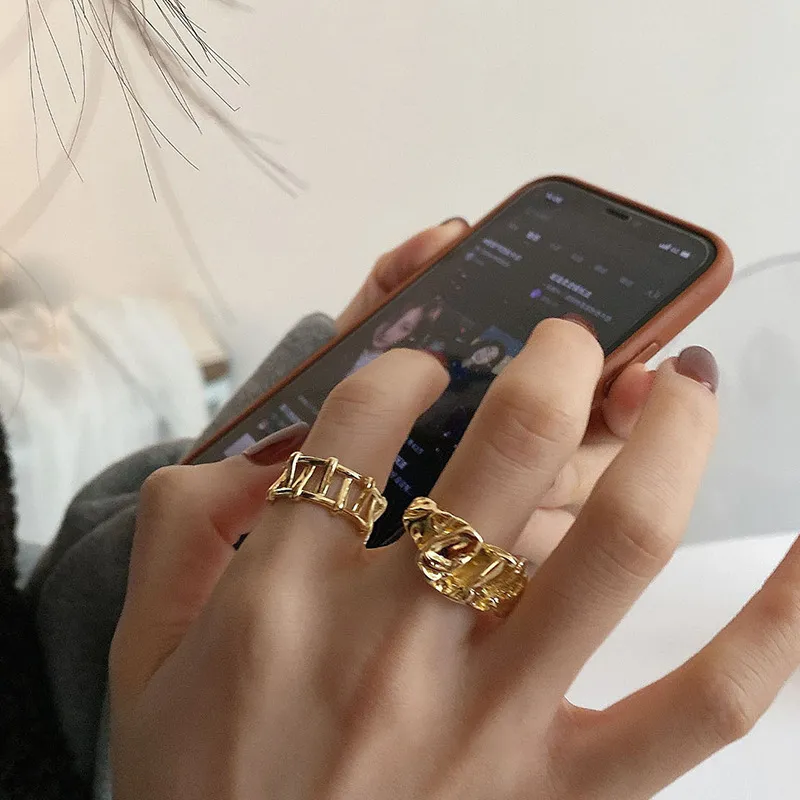 S925純銀戒指 | 時尚歐美幾何個性戒指 | 低敏純銀 不易退色 開口戒指