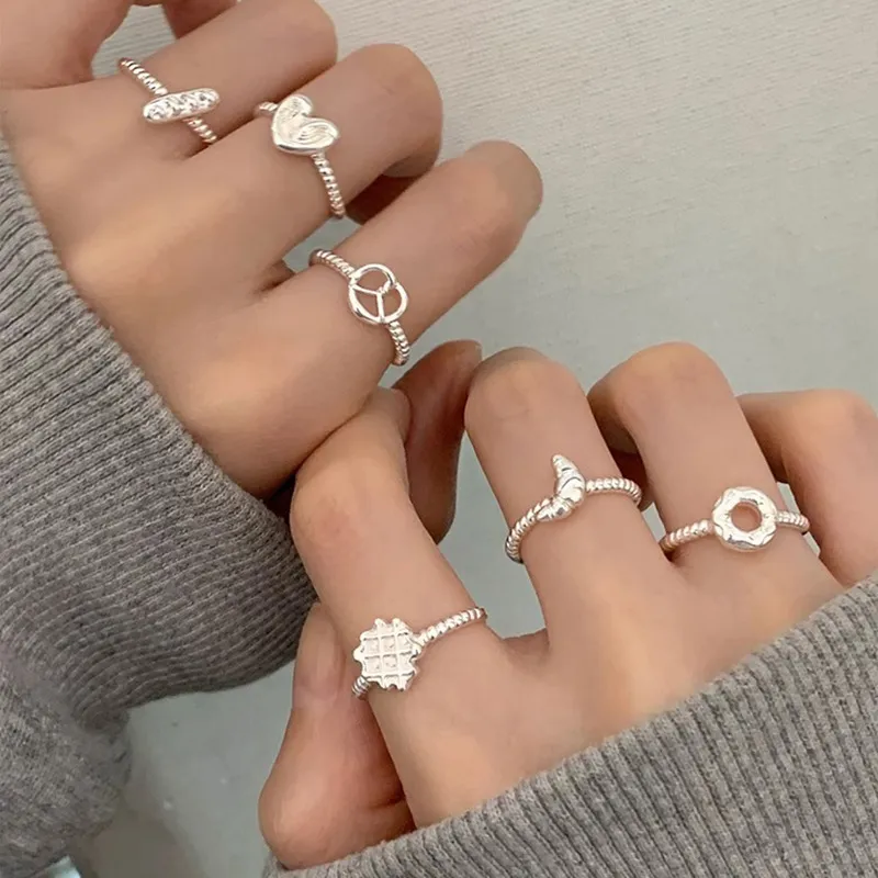 S925純銀戒指 | 甜美麵包造型戒指 | 低敏純銀 不易退色 開口戒指