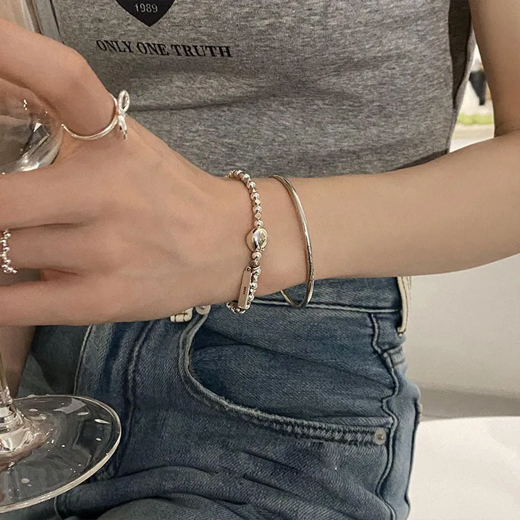 S925純銀手鍊 | 韓國串珠碎銀子手鍊 | 低敏純銀 可碰水 不易退色