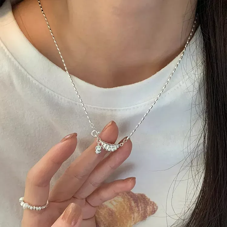 S925純銀項鍊 | 韓國甜酷可頌項鍊 | 低敏純銀 可碰水 不易退色