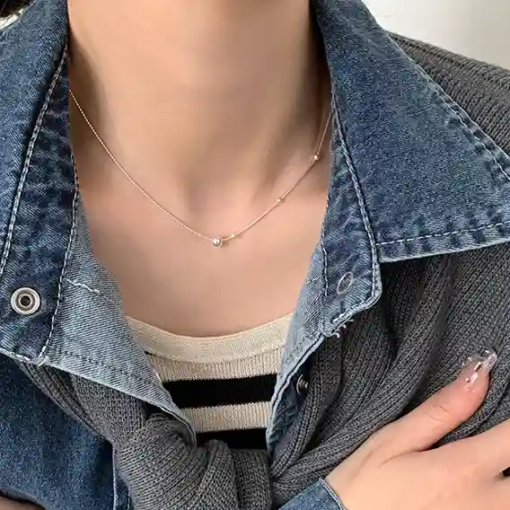 S925純銀項鍊 | 氣質優雅圓珠項鍊  | 低敏純銀 可碰水 不易退色