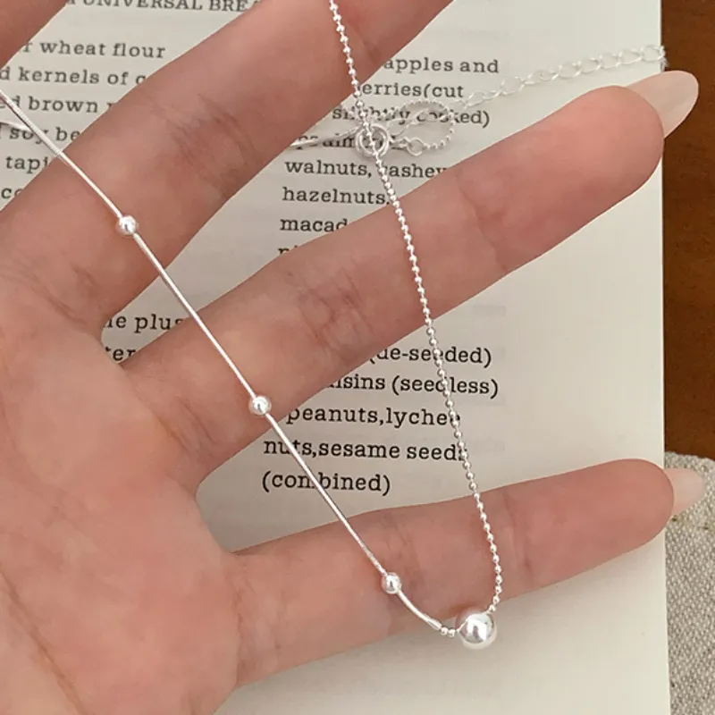 S925純銀項鍊 | 氣質優雅圓珠項鍊  | 低敏純銀 可碰水 不易退色