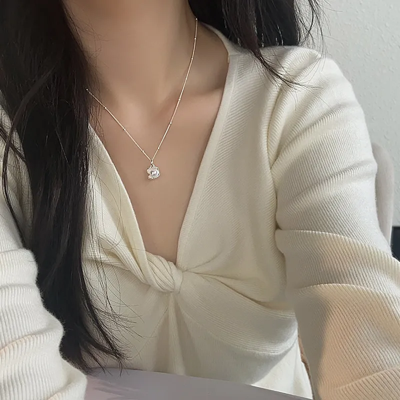 S925純銀項鍊 | 甜美貝殼珍珠項鍊  | 低敏純銀 可碰水 不易退色