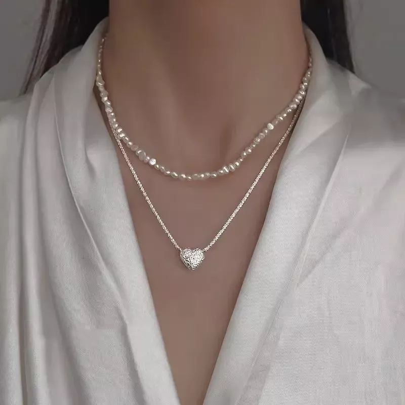 S925純銀項鍊 | 質感愛心滿天星波光粼粼項鍊  | 低敏純銀 可碰水 不易退色