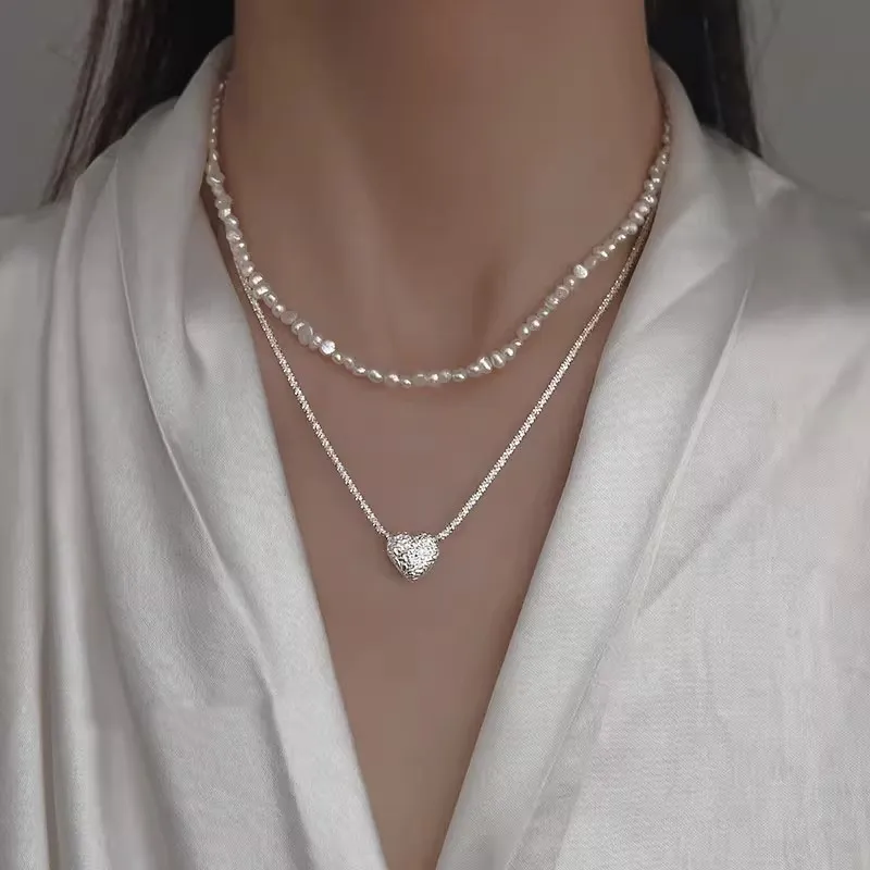 S925純銀質感愛心滿天星波光粼粼項鍊RBL5064 
