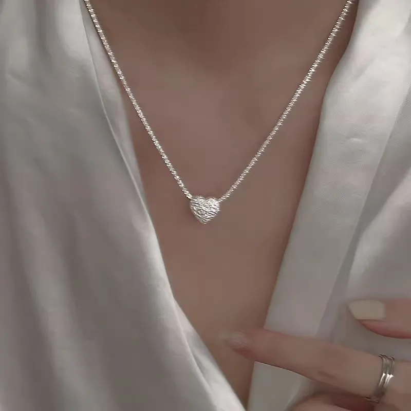 S925純銀質感愛心滿天星波光粼粼項鍊RBL5064 