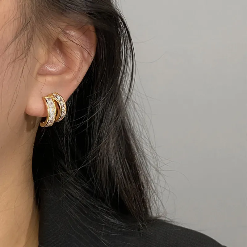 無耳洞耳夾時尚輕奢感C形紋香盤耳夾RBT5004 銀飾 飾品