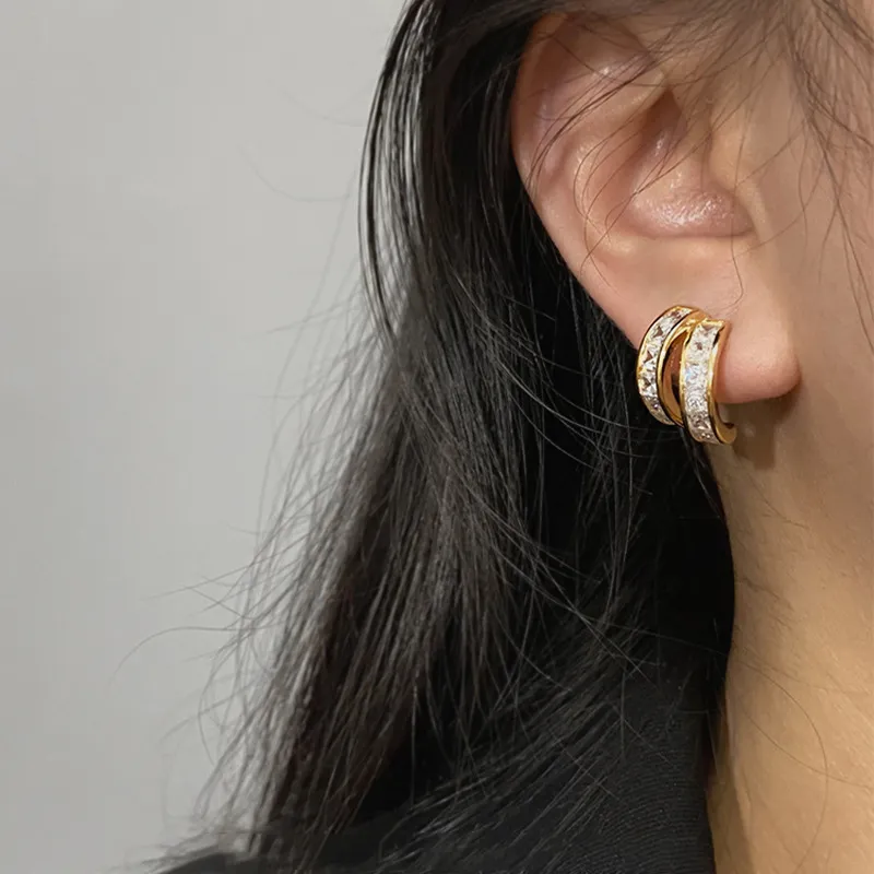 無耳洞耳夾時尚輕奢感C形紋香盤耳夾RBT5004 銀飾 飾品