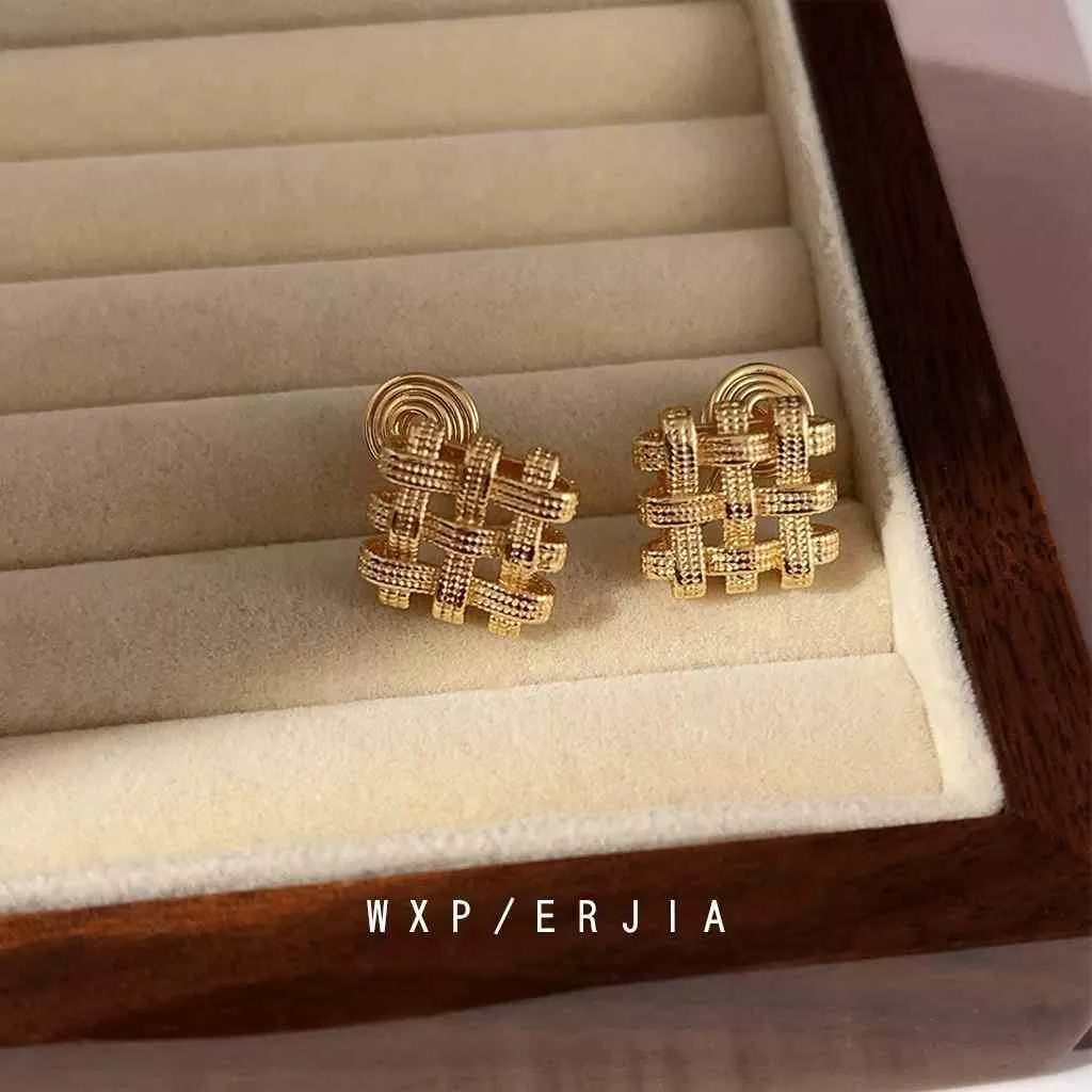 無耳洞耳夾 | 時尚質感網狀蚊香盤耳夾 | 無痛感 低過敏 親膚好戴