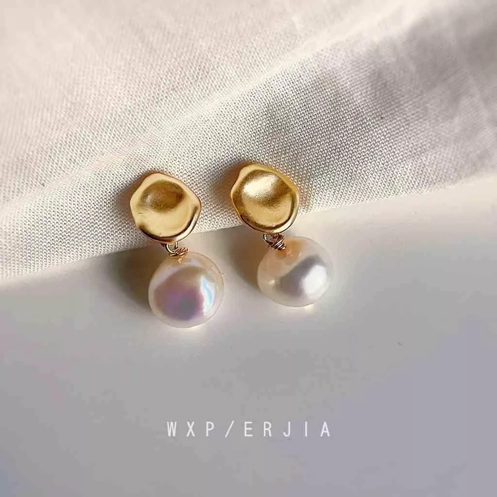 無耳洞耳夾巴洛克珍珠紋香盤耳夾RBY5003 銀飾 飾品