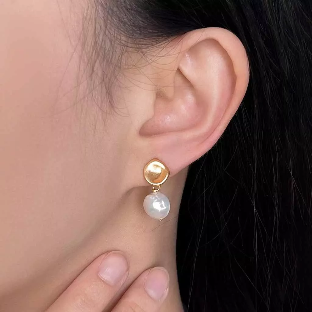 無耳洞耳夾巴洛克珍珠紋香盤耳夾RBY5003 銀飾 飾品