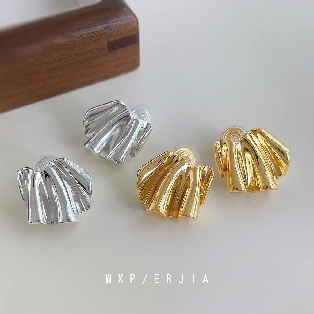 無耳洞耳夾時尚波浪金屬感蚊香盤耳夾RBY5010 耳飾 飾品
