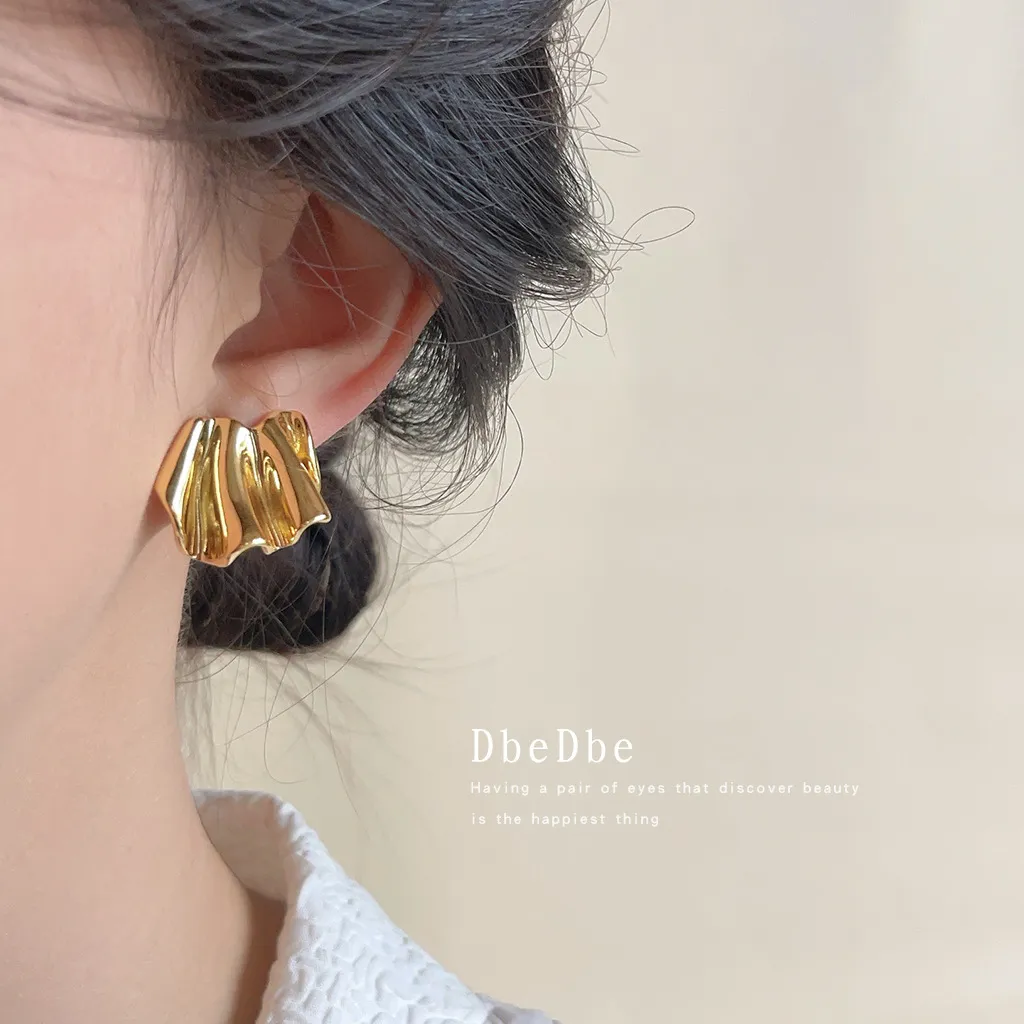 無耳洞耳夾時尚波浪金屬感蚊香盤耳夾RBY5010 耳飾 飾品