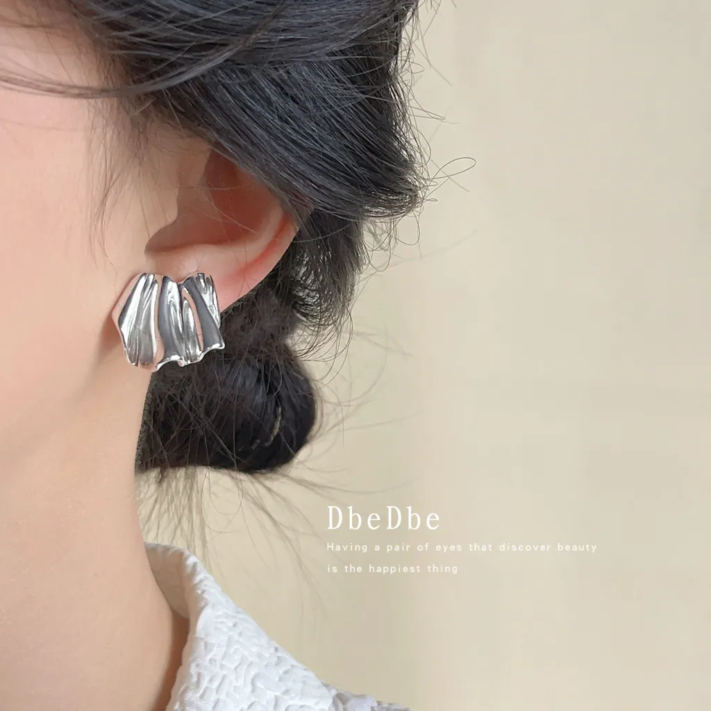 無耳洞耳夾時尚波浪金屬感蚊香盤耳夾RBY5010 耳飾 飾品