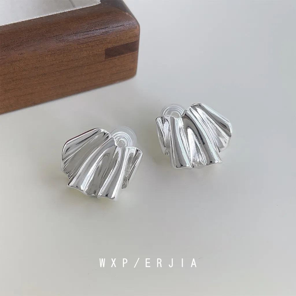 無耳洞耳夾時尚波浪金屬感蚊香盤耳夾RBY5010 耳飾 飾品