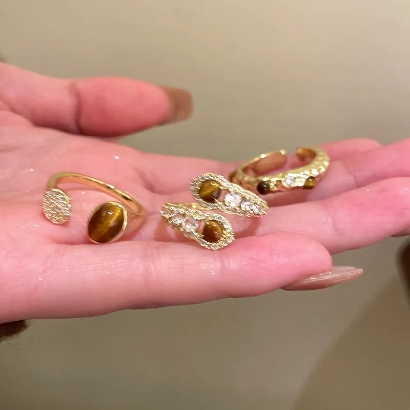 質感合金美拉德皓石虎眼石戒指RBM5002 銀飾 飾品