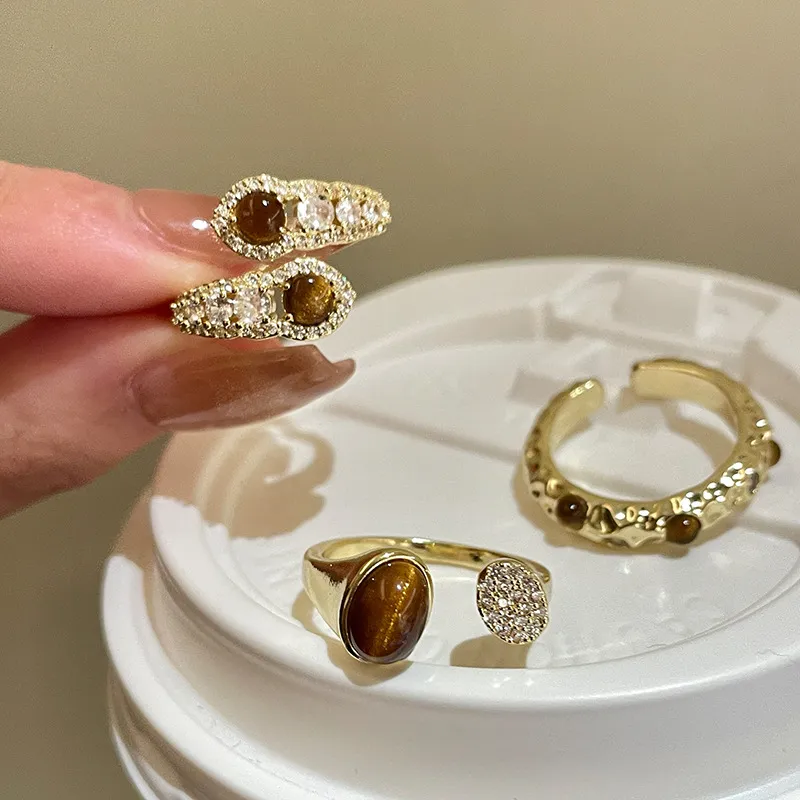 質感合金美拉德皓石虎眼石戒指RBM5002 銀飾 飾品