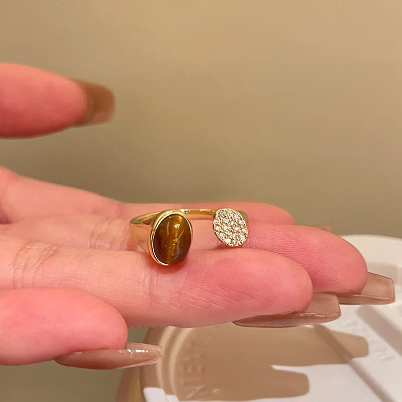 質感合金美拉德皓石虎眼石戒指RBM5002 銀飾 飾品