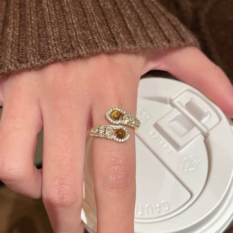 質感合金美拉德皓石虎眼石戒指RBM5002 銀飾 飾品