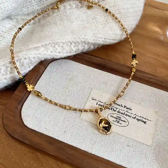 質感合金美拉德愛心虎眼石項鍊RBM5003 銀飾 飾品