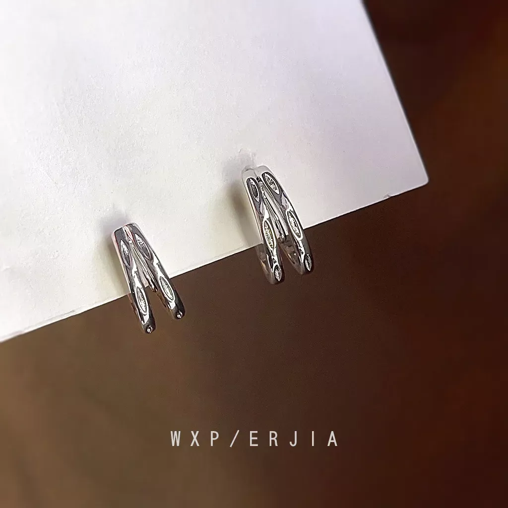 無耳洞耳夾 | 時尚簡約雙圈蚊香盤耳夾 | 無痛感 低過敏 親膚好戴