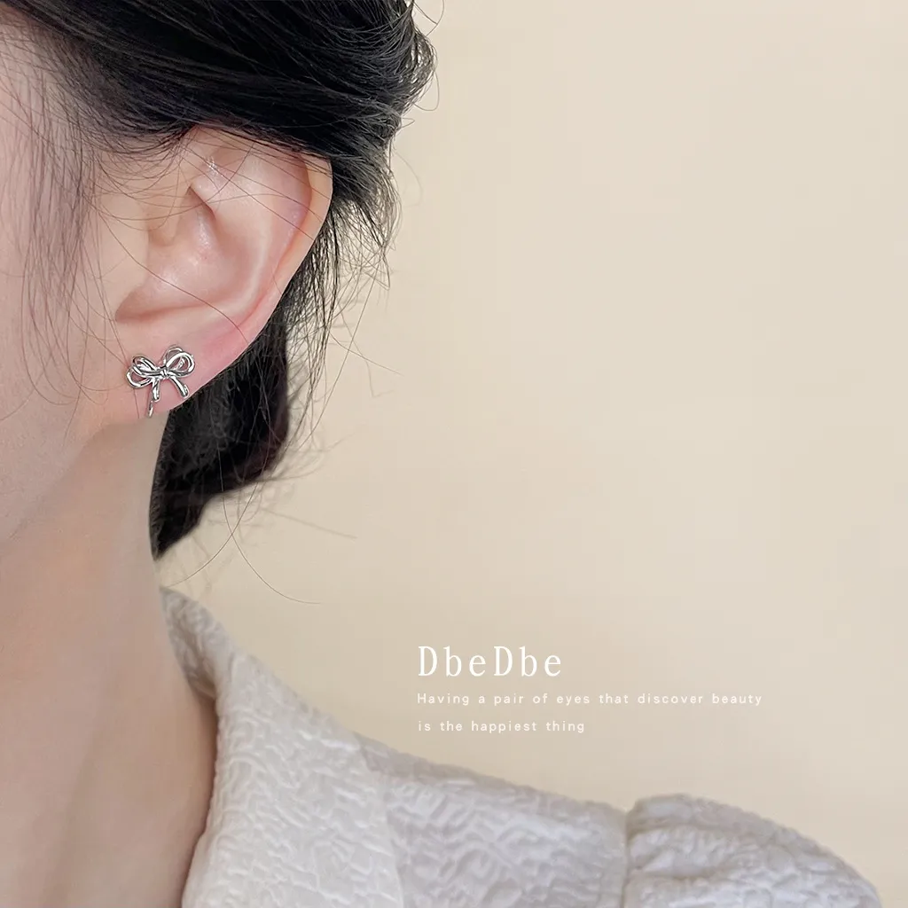 無耳洞氣質甜美蝴蝶結蚊香盤耳夾RBY5017 耳飾 飾品