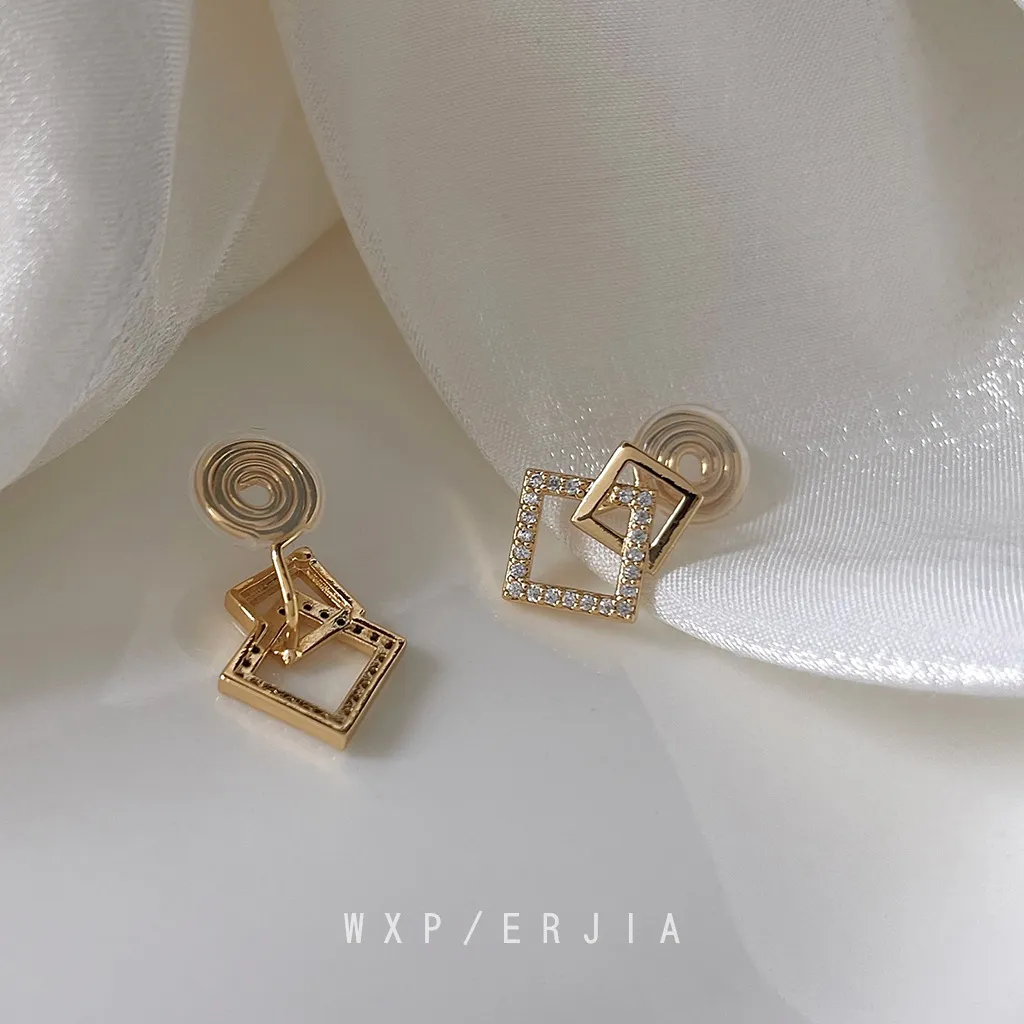 無耳洞氣質甜美幾何蚊香盤耳夾RBY5018 耳飾 飾品