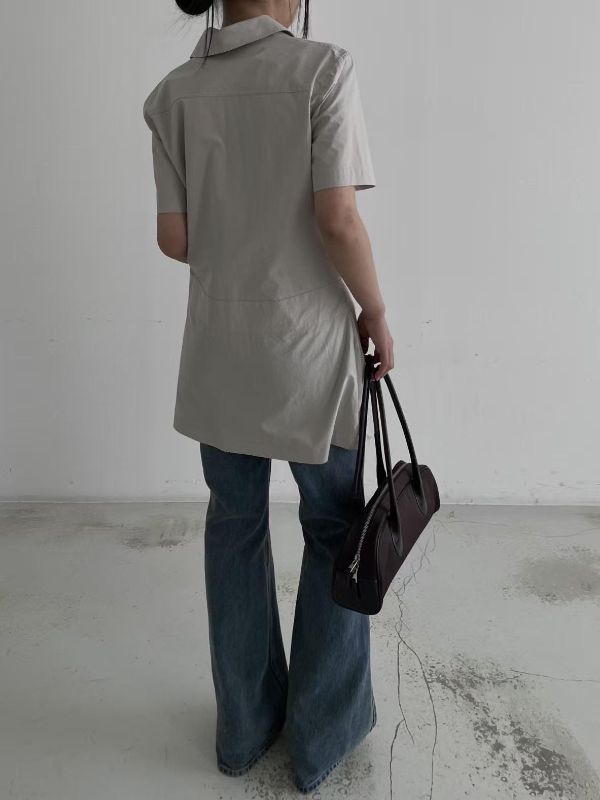 4"13 翻領綁帶短裙