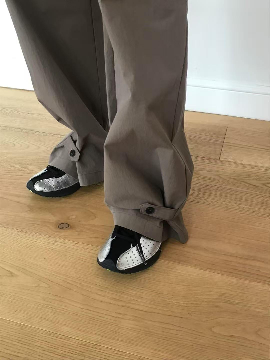 4"13 落地扣環設計褲