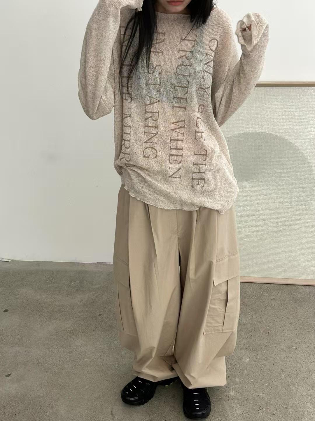 0503 束口寬鬆工裝褲