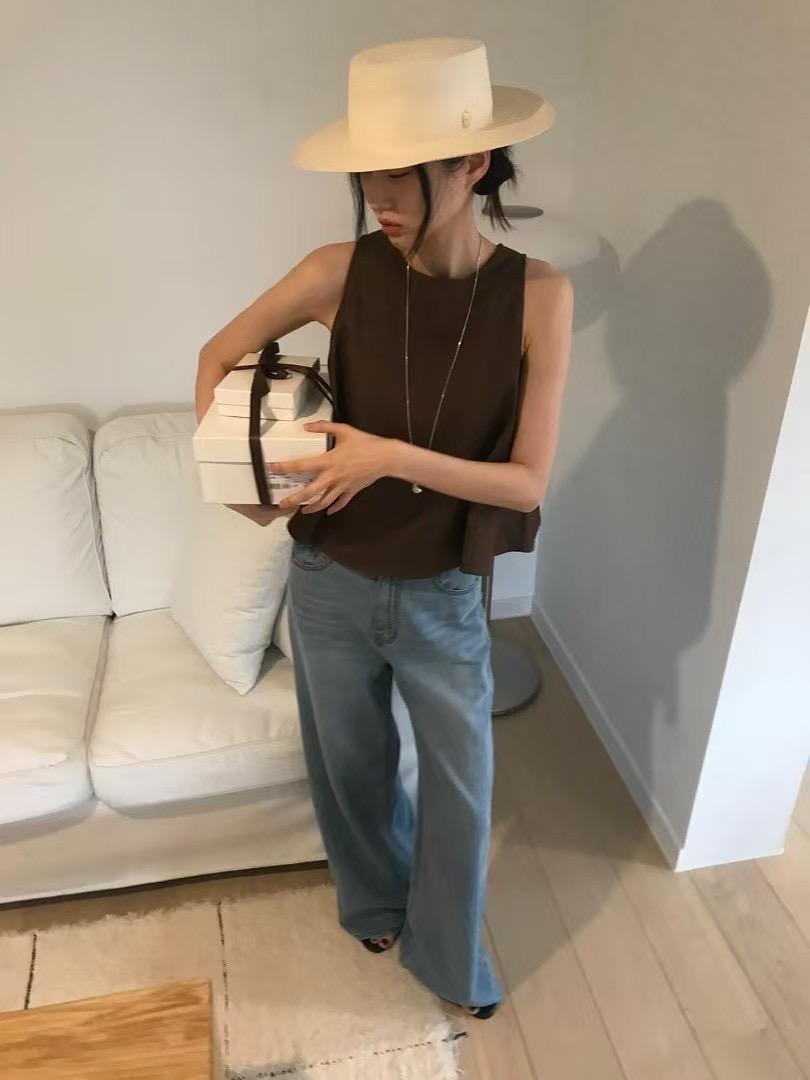 0503 薄款落地百搭牛仔褲