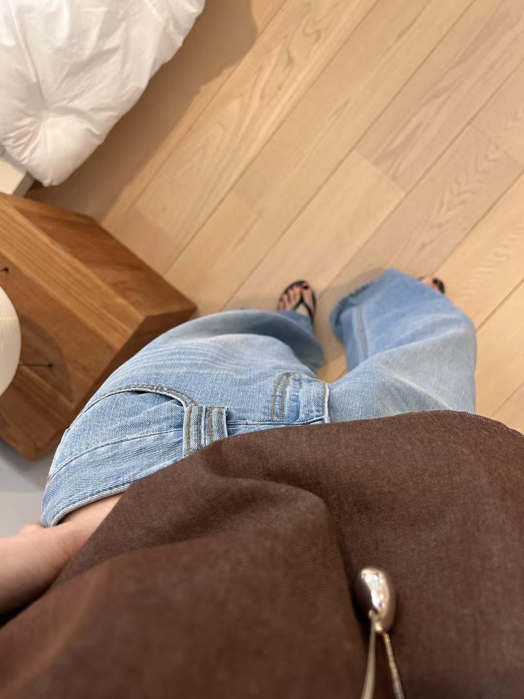 0503 薄款落地百搭牛仔褲