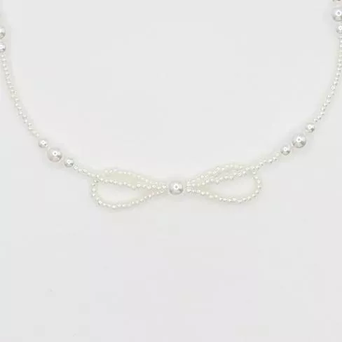 珍珠蝴蝶結頸鍊