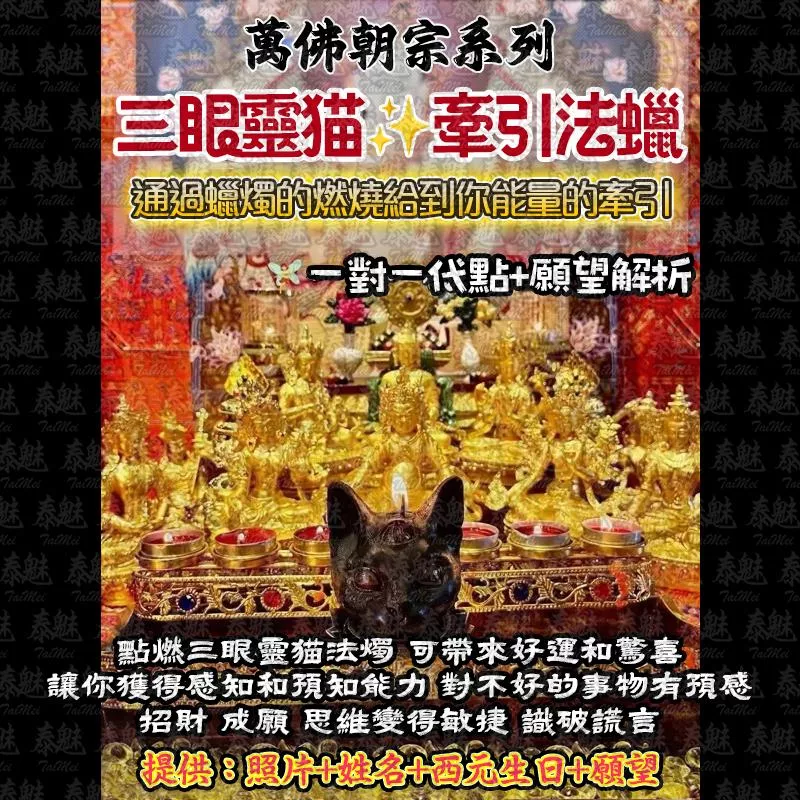 萬佛朝宗 三眼靈貓法燭