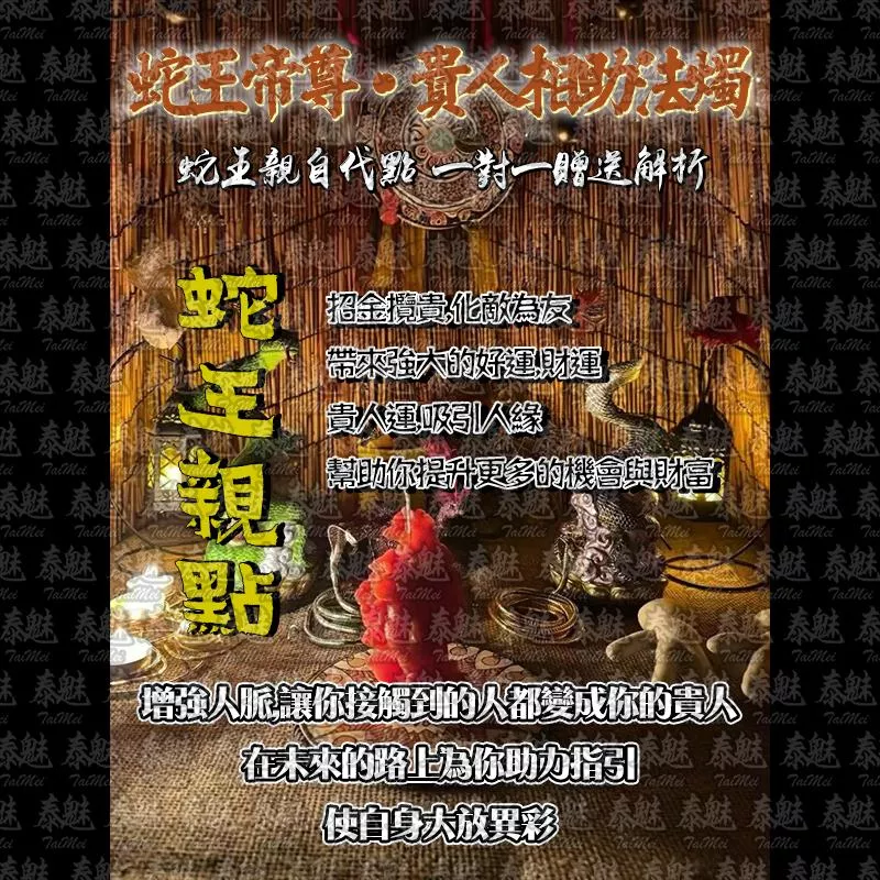 蛇王帝尊 貴人相助法燭