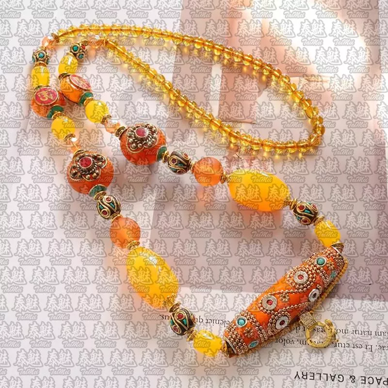 尼泊爾異國風格 單掛 黃色 70cm