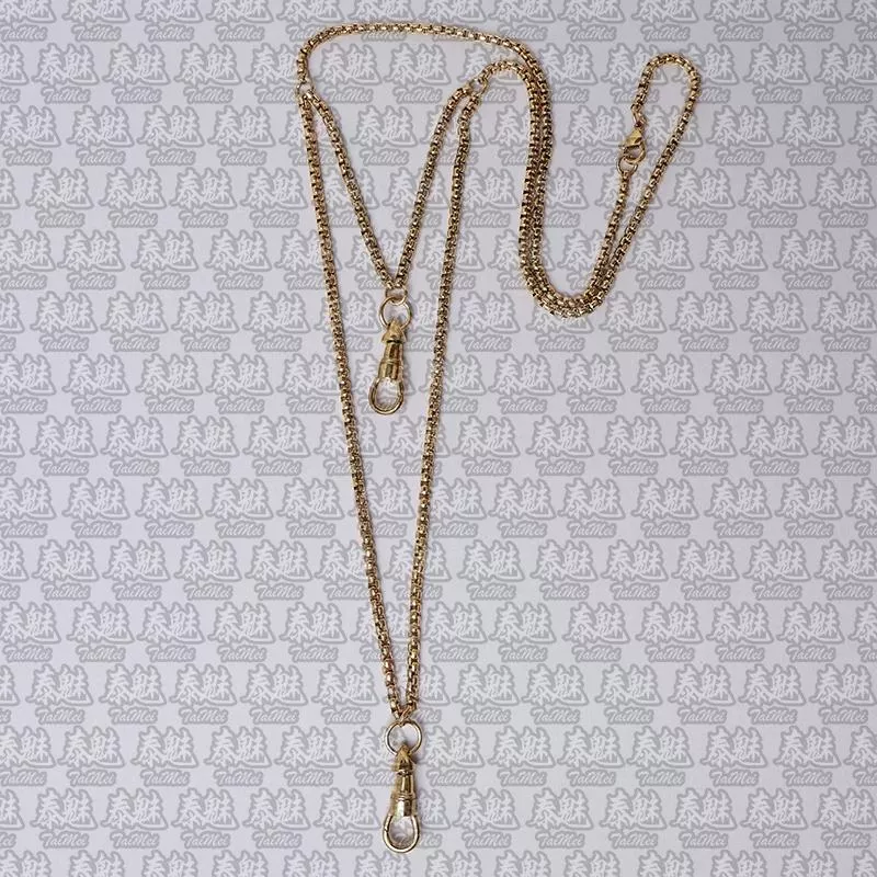 鈦鋼佛牌鏈 3.0粗 雙掛 金色 70cm