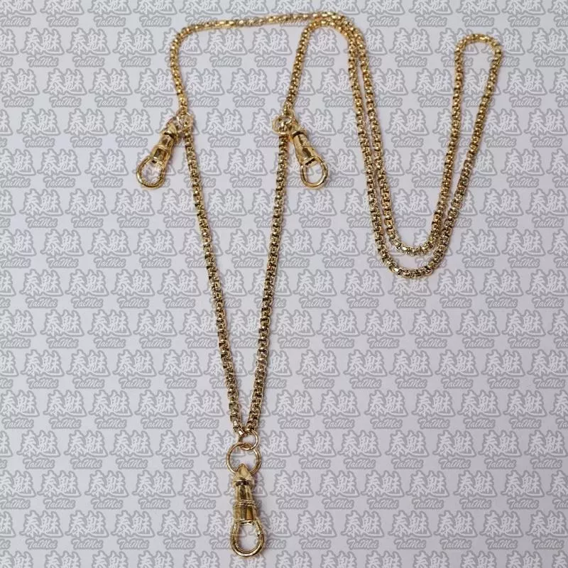 鈦鋼佛牌鏈 3.0粗 三掛 金色 70cm