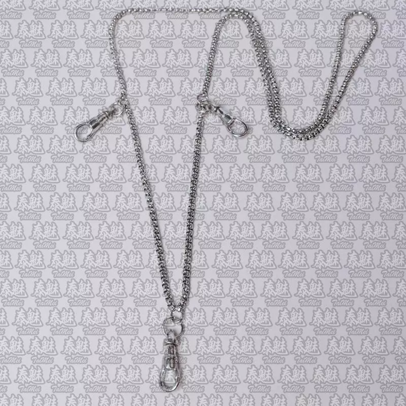 鈦鋼佛牌鏈 3.0粗 三掛 銀色 70cm