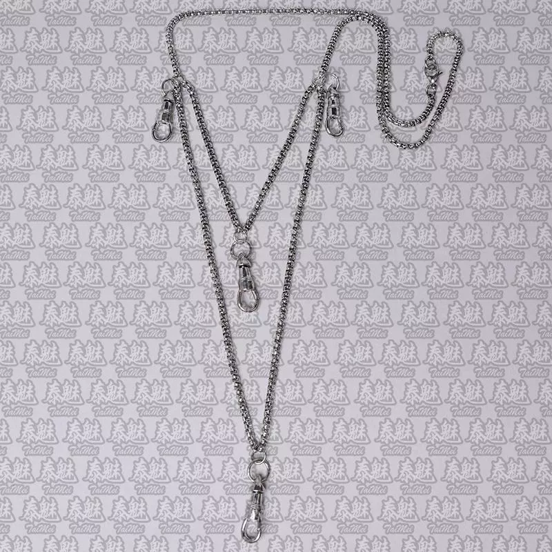 鈦鋼佛牌鏈 4.0粗 四掛 銀色 70cm