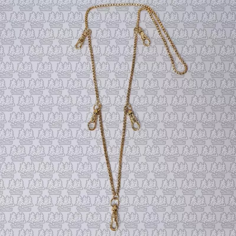 鈦鋼佛牌鏈 4.0粗 五掛 金色 70cm