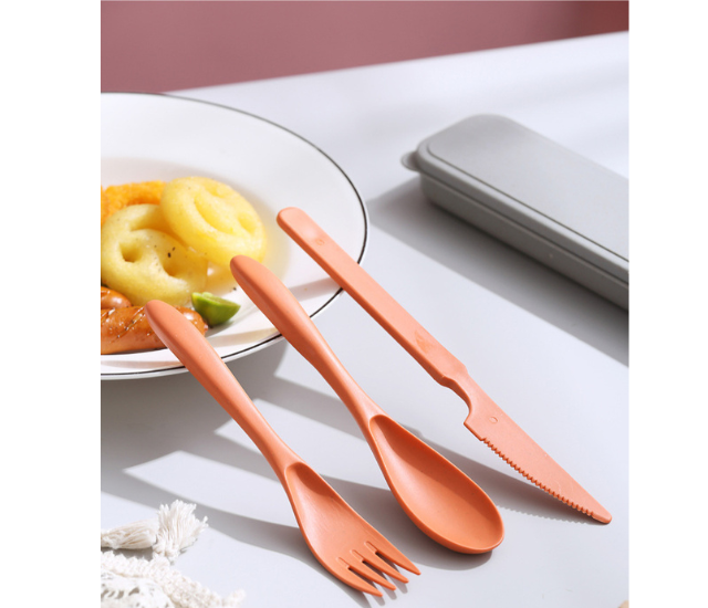 【客製化】小麥秸稈餐具三件組
