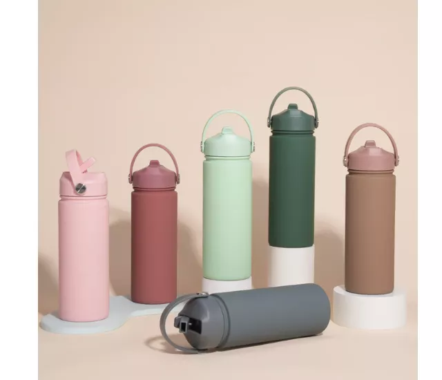 【客製化】不鏽鋼吸管蓋運動保溫杯500ML