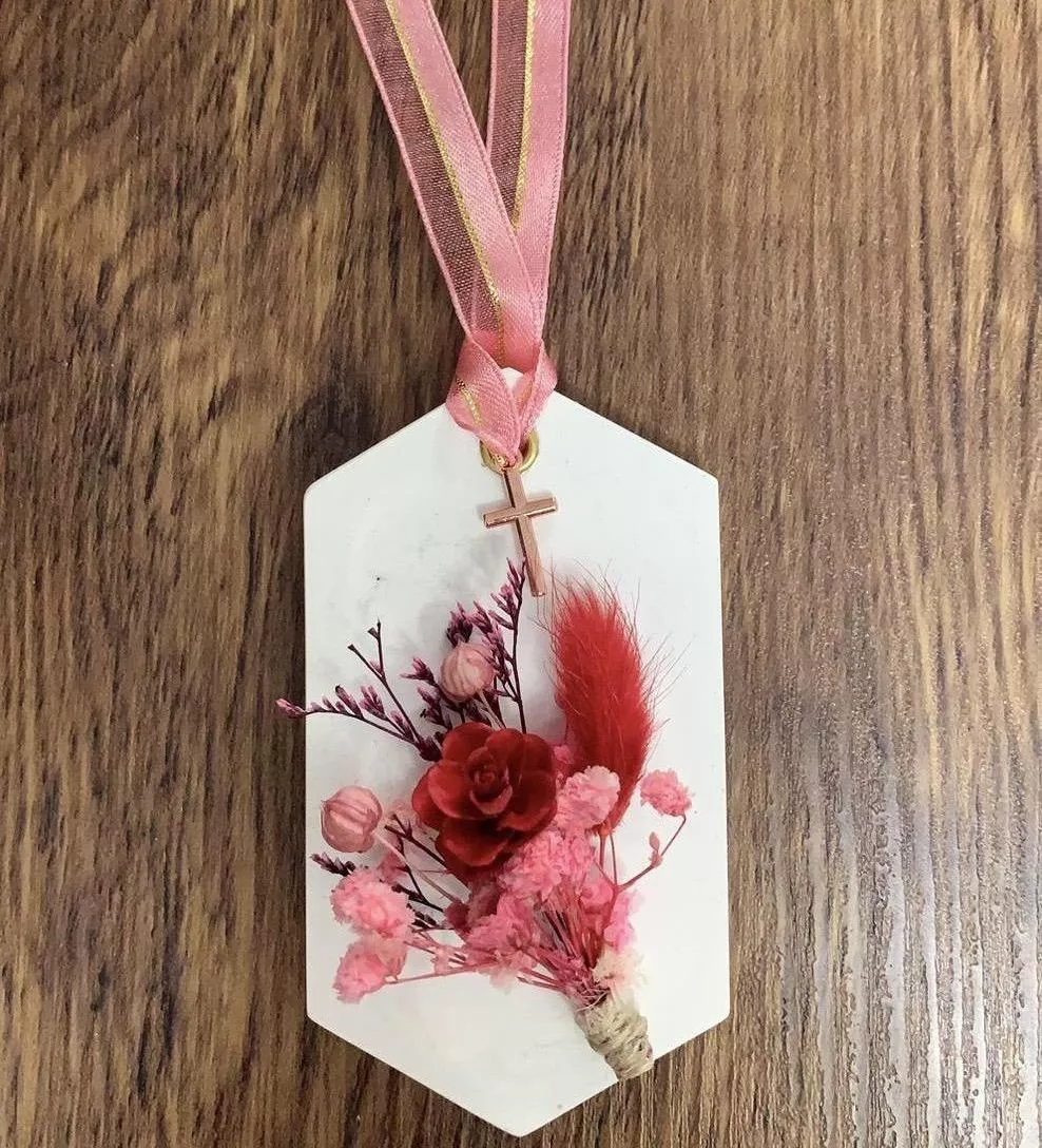 溫柔粉紅色系乾燥花擴香石