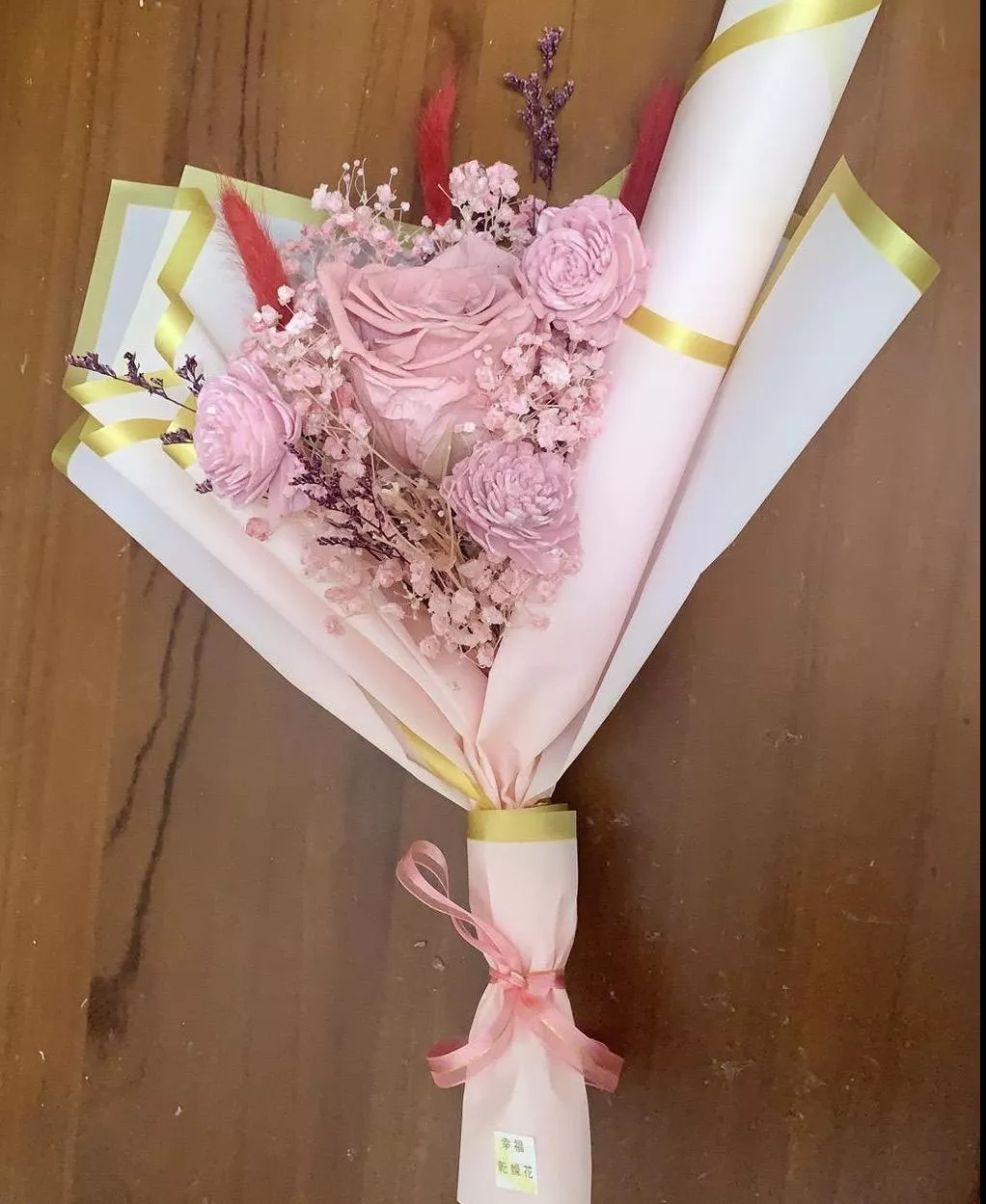 玫瑰花永生花花束