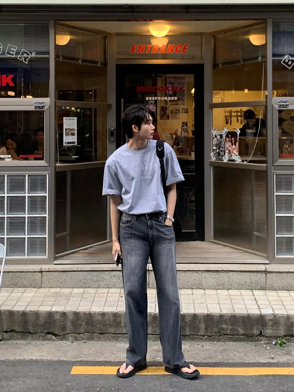 𝕐ℕ 𝕊𝕋𝕌𝔻𝕀𝕆|🇰🇷桑迪顏料寬鬆短袖T卹