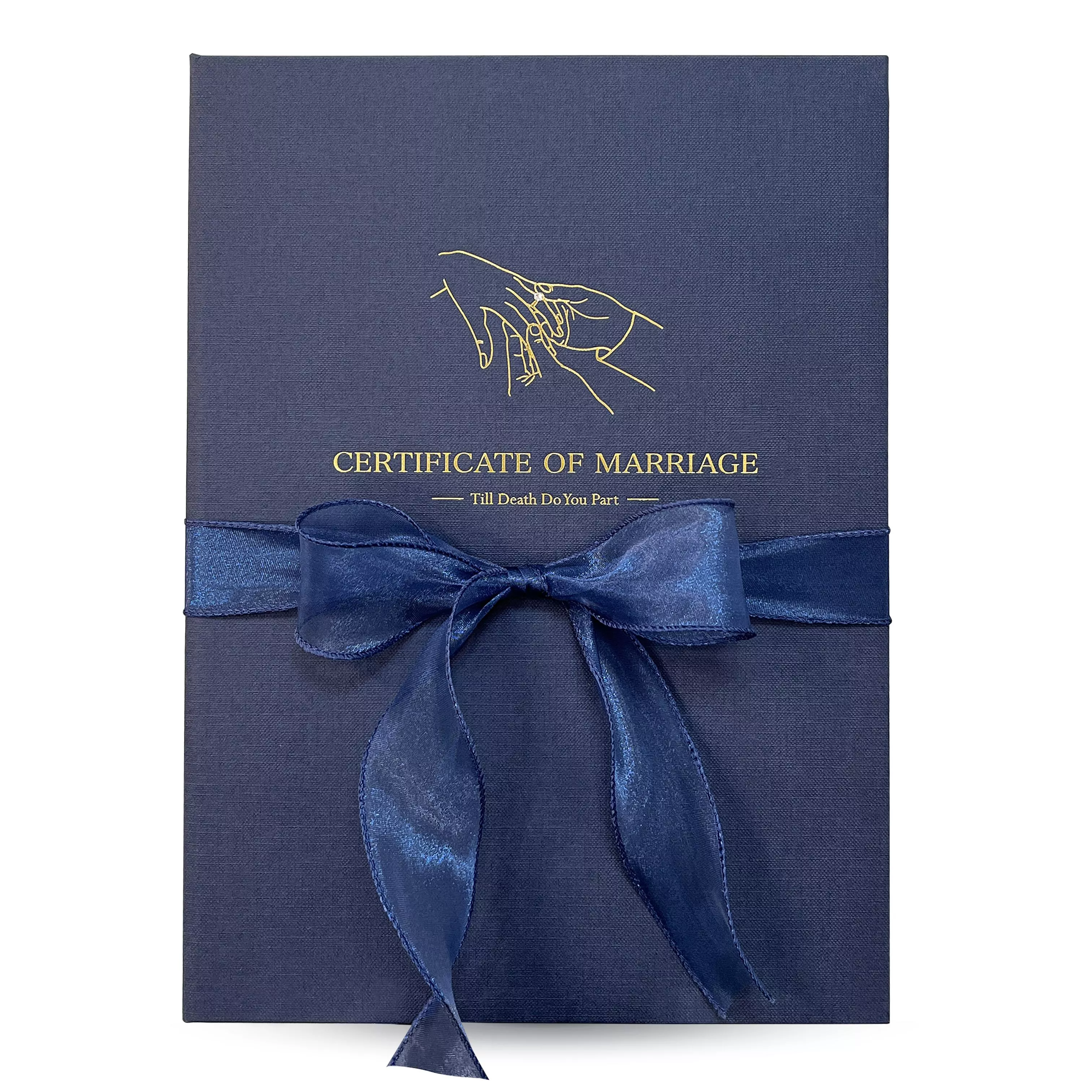 燙金系列丨格紋藍書夾