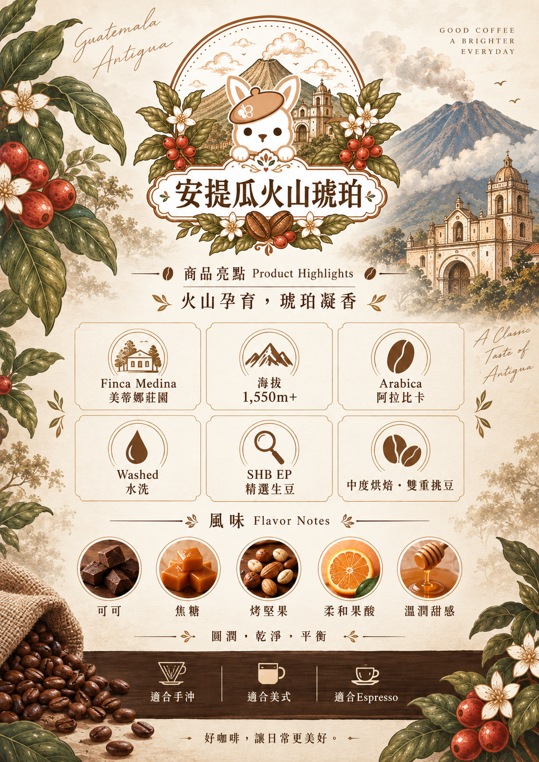 瓜地馬拉安提瓜咖啡為什麼特別？從 Finca Medina 美蒂娜莊園認識火山高地咖啡的魅力