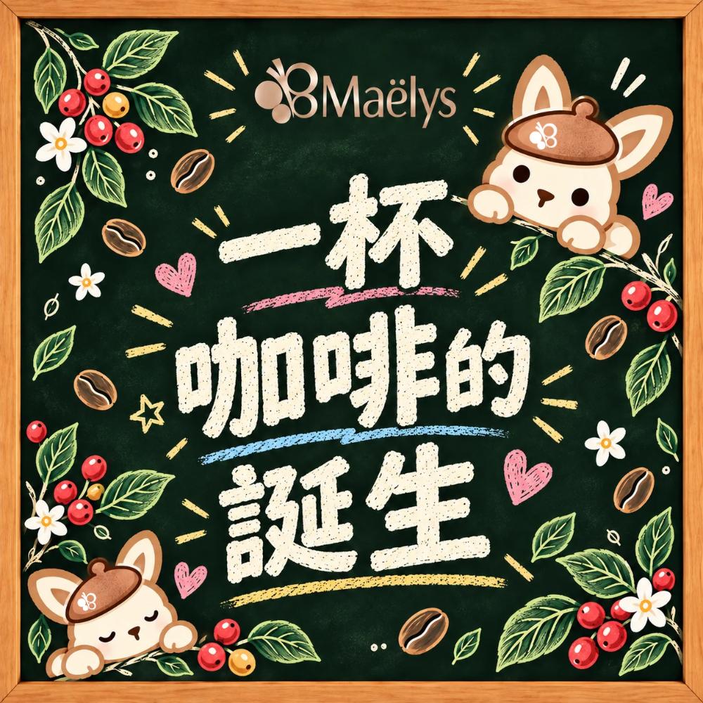一杯咖啡的誕生｜從咖啡豆採收到手沖的6個步驟｜Maëlys