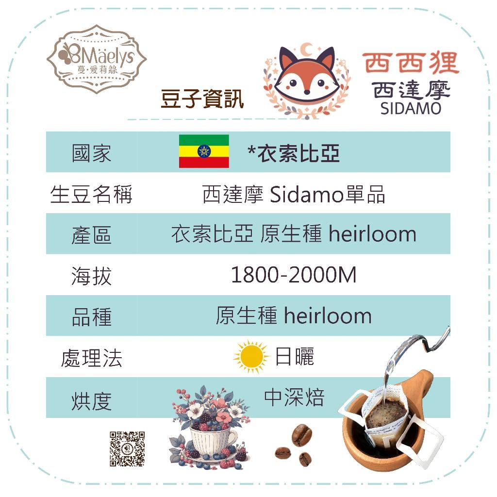 Maelys《西西狸》【西達摩】 濾掛式掛耳咖啡包衣索比亞｜日曬｜中深焙